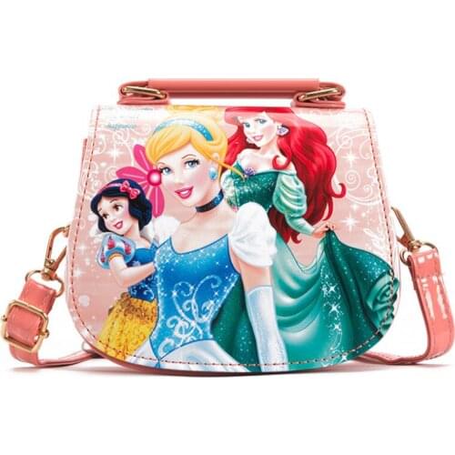 Cartoon Handbag Women Pink princess Waterproof Tote Girls PU Messenger Crossbody Pack Shoulder Bag Supplies Accessories Gea
