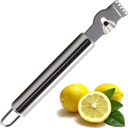 1pc Stainless Steel Fruit Peelers Lemon Orange Grater Stainless Steel Grips Lime Peeling Tool Kitchen Accessories