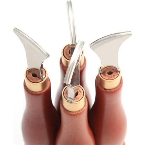 1PC Leather Craft Edge Creaser Shallow Round Handle Pressure Edge Line Tool 1.5mm/2.0mm/2.5mm Trimmer Crimping