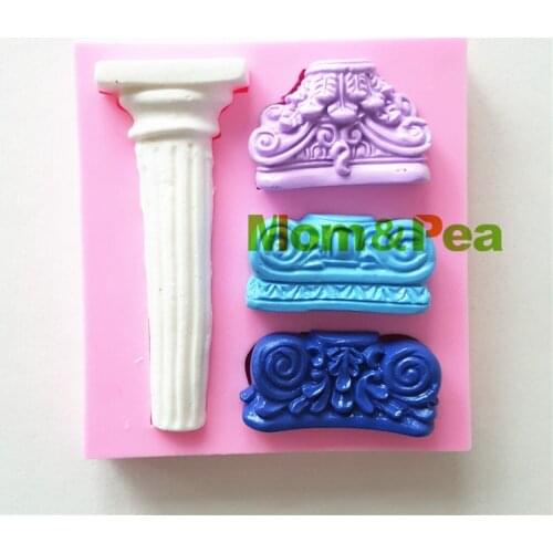 Mom&Pea 1239 Free Shipping Flower Bed Silicone Mold Cake Decoration Fondant Cake 3D Mold Food Grade