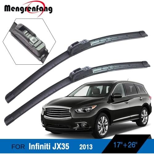 2 Pieces Car Front Windscreen Wiper Blades Soft Rubber Frameless Wiper Accessories For Infiniti JX35 2013