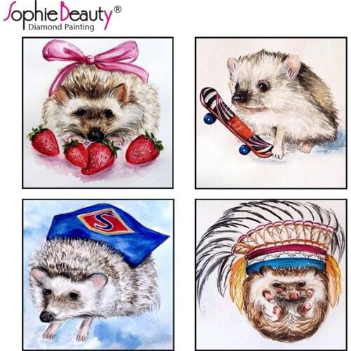 2018 Limited Cartoon Resin New Diy Diamond Painting Cross Stitch Embroidery For Square Diamonds Mosaic Cute Hedgehog Needlework