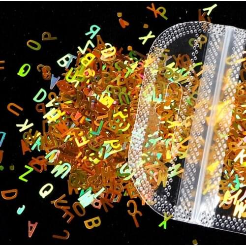 5 Packs English Alphabet Letters Sequins Resin Silicone Mold Fillings Glitter K3ND