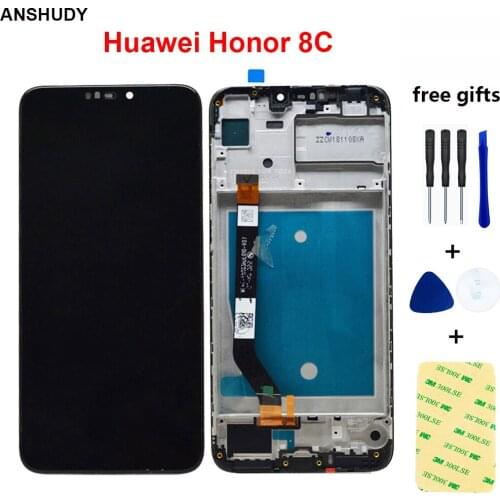 6.26'' For Huawei Honor 8C LCD Touch Screen Digitizer Assembly BKK-L21 BKK-AL10 For Honor 8C LCD Display With Frame 1334x750