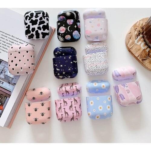 Earphone Case For AirPods 2 1 Pro Hard PC Dot Flower Bluetooth Wireless Charging Box Covers Accessories for Air Pods 3 funda