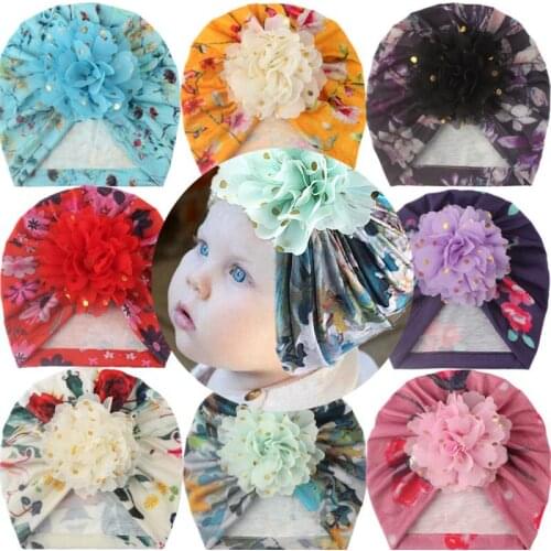Baby Soft Print Hat Childrens Pointed Flower Hat Baby Hat Baby Clothing Accessories Kids Headwear