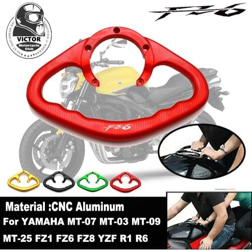 For YAMAHA FZ1 FZ6 FZ6N XJ6 YZF-R1 MT-03 MT-07 MT-09 CNC Motorcycle Passenger Handles The Fuel Tank Grab Bar Handle Armres