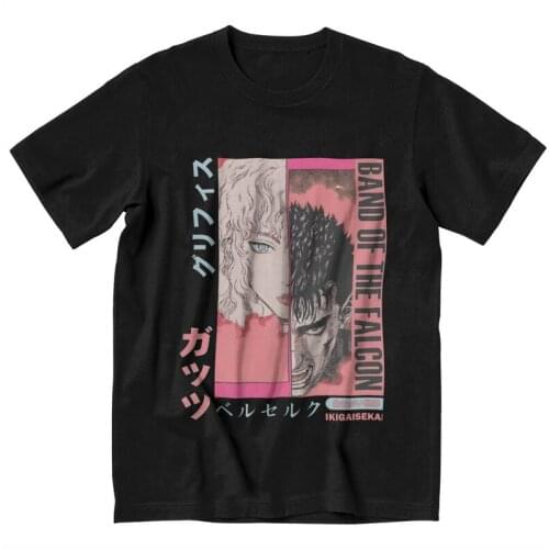 Wings Of Darkness Griffith Berserk T-shirt Men Novelty T Shirt Short Sleeve 100% Cotton Swordsman Gatsu Tshirt Cool Tees Tops