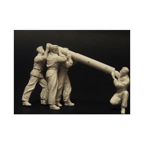 1/32 Ground Crew carry (4 figures) Resin figure Model kits Miniature gk Unassembly Unpainted