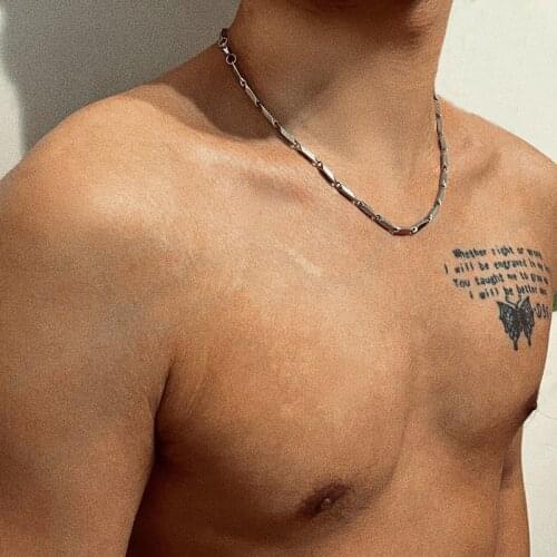 Fashion 304 Stainless Steel Chain Choker Necklace for Men Lobster Clasp Collar Necklaces Charm Male Trend Jewelry Luxury