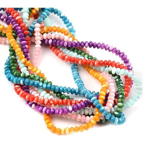 Fashion Natural Heishi Beads Loose Small Pear Beads Dyed Charm Shell Beads For Jewelry Making Necklace Bracelets Earrings