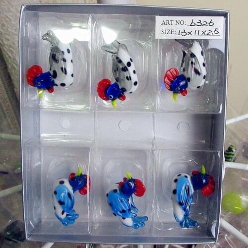 Murano glass Mandarin Duck figurine garden decoration ornaments Miniatures Glass Cartoon Animal Crafts For Kids Gifts Home Deco