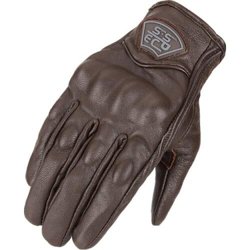SSPEC Motorcycle Gloves Touch Screen Men Genuine Leather Cycling Motorbike Racing guantes de moto luvas de motocicleta