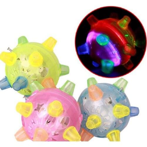 Hot sale LED Light Jumping Activation Ball Light Music Flashing Bouncing Vibrati Toy Luminous Toys Educational Kid Toy