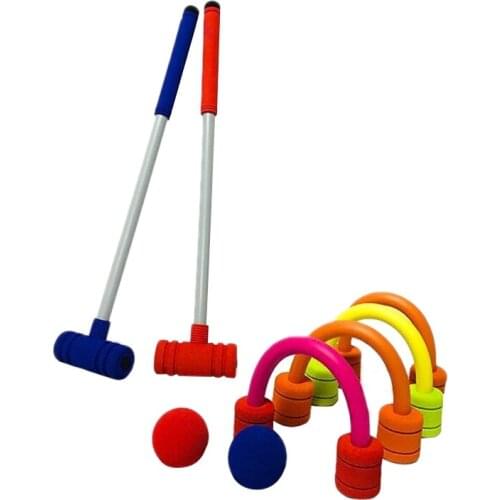 Croquet Set Double Croquet Set Indoor and Outdoor Childrens Training Foam Toy Suitable for Lawn Backyard Park
