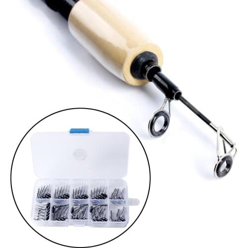 54Pcs Sea Fishing Rod Guide Circle Pole Tips Top Ring Rings Set 1.6-3.2mm