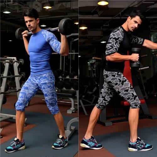 New 2021 Summer Camouflage Compression Wild leopard men shape comfortable breathable quick-drying GYM Pro sports Running Tights