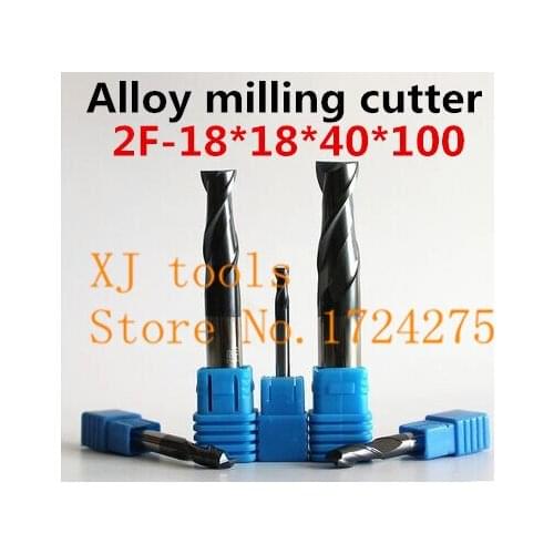 New HRC50 2F-18*18*40*100,Spiral Bit Milling Tools Carbide CNC flat End mills Router bits, the lathe tool,boring bar,cnc,machine