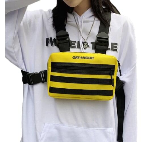 New Hip-Hop Oxford Chest Bag For Men Fashion Streetwear Tactical Unisex Rectangle Chest Rig Bags Travel Motorcycle Waist Bags