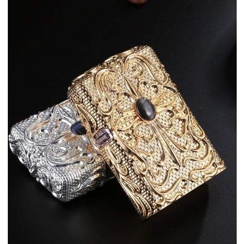 High-Quality New Heavy-Duty Machine Fortune Flower Kerosene Lighter Classic Retro Grinding Wheel Mens Lighter