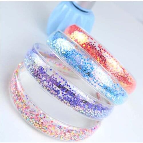 2021 Kids' bling bling sequin Quicksand headband childrens lovely glitter bowknot hair hoop baby hair accessories