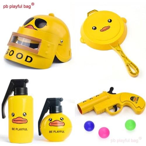PB Playful Bag Outdoor sports childrens toy yellow duck helmet saucepan cs Airdrop gun accessories supply game equipment ZG20