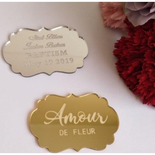 Custom Acrylic Engrave Mirror Sticker, Mirrored Engraved Acrylic Tag , Engraved Mirrored Acrylic Crafts