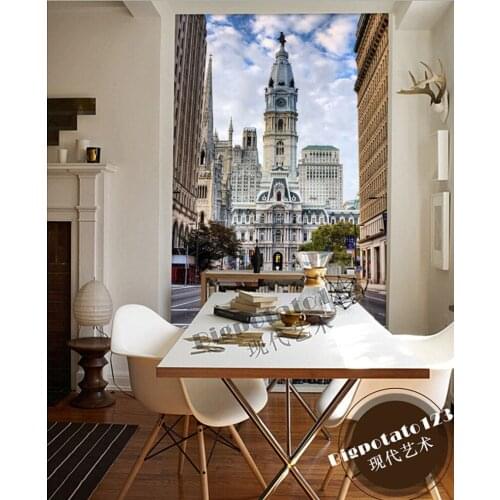 The custom 3D murals,Dignity and sacred American cathedral architecture ,living room sofa TV wall bedroom wall paper