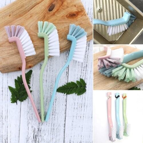 Portable Kitchen Scrubber Elbow Cleaning Sink Cake Mold Corner Curved Brush