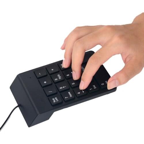Wired USB Numeric Keypad Slim Mini Number Pad Digital Keyboard 18 Keys for iMac/Mac Pro/MacBook/MacBook Air/Pro Laptop PC