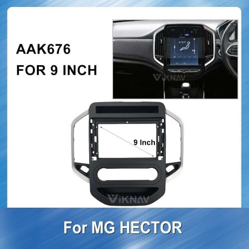 9 Inch Car DVD Player Frame For MG HECTOR Installation Dashboard ABS plastic Trim Multimedia NAVI fascia Installation Kit