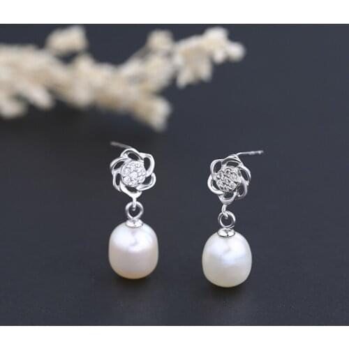 S925 Tremella Female Contracted Pearl Shell Pearl Earrings High Quality Act The Role Ofing Is Tasted A Undertakes