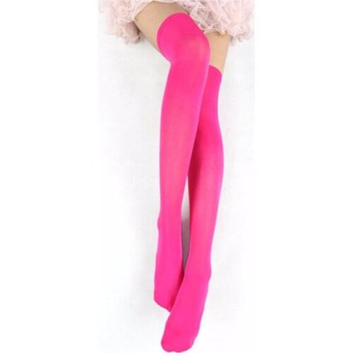Sexy Over Knee Candy Color Women Stockings Trendy Medias Velvet Stocking Cute Thigh High Stockings
