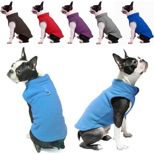 Small Medium-sized Dog Brushed Sweater Thickened Warmth Soft Comfortable O-ring Design Durable Convenient Pet Outerwear