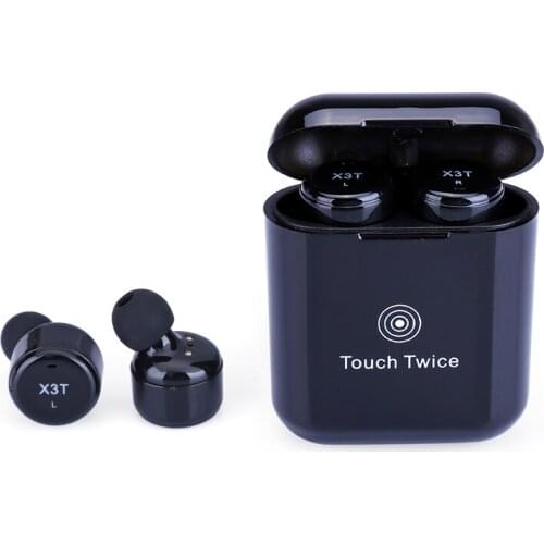 TWS X3T Wireless Bluetooth Earphones Mini HiFi Bluetooth Earbuds Built-in Mic Touch Control Waterproof Earphone with Charger Box