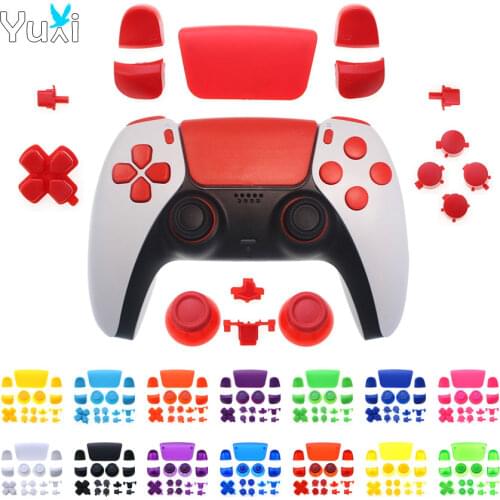 YuXi For PS5 Controller L1 R1 L2 R2 Buttons Kit D-pad Button Thumbstick Cap Replacement For PlayStation 5 PS5 Gamepad