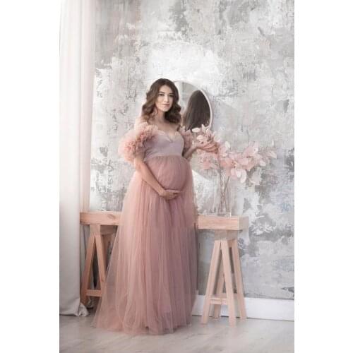 Plus Size Maternity Deep V Neck Night Robe Ruffles Floor Length Party Sleepwear Custom Made Nightgowns Robes
