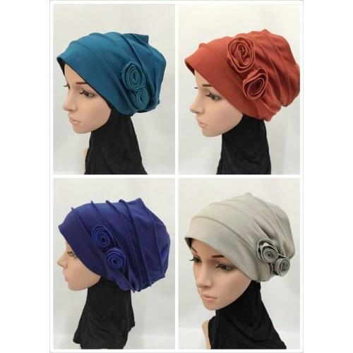 12 pieces/lot) latest assorted colors muslim hijab hats islamic caps ML0126