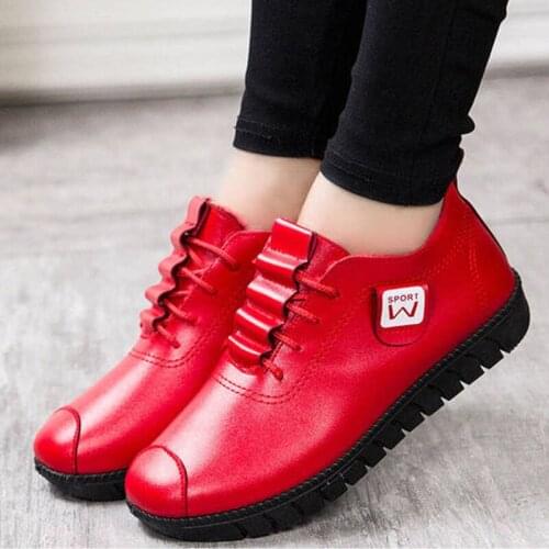 2020 Womens Shoes Winter Pu Leather Plush Slip On Flat Sneakers Woman Solid Fashion Sewing Platform Female Casual Walking Shoes
