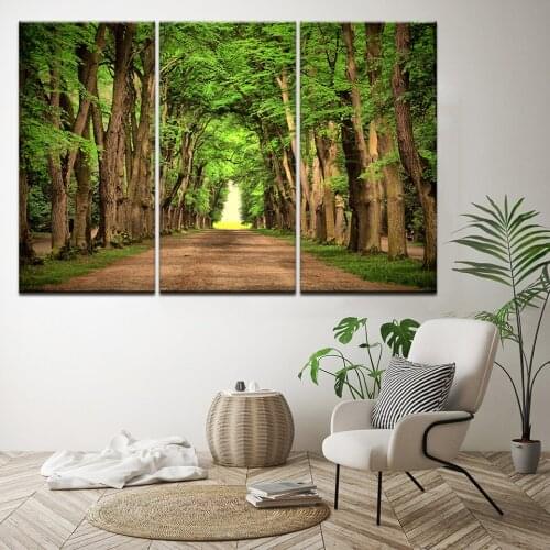 HD Prints Pictures Tree Forest Natural Landscapes 3 Pieces Canvas Paintings Wall Art For bedroom Living Room Home Decor Posters