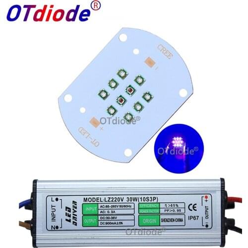 30W Cree XP-E Royal Blue 450nm+Deep Red 660nm 30V 1000mA DIY Aquarium Fish Tank Led Plant Grow Light Lamp Light