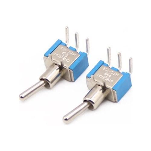 6A/250VAC on/on 2 Way SPDT Right Angle 3 Pins PCB Mount Toggle Switch