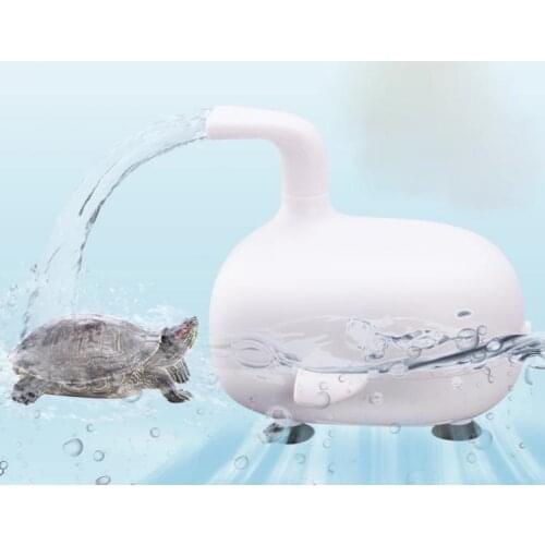 Aquarium Turtle Tank Filter Pump 3In 1 Low Water Level Clean Pump Waterfall Maker Bottom Filter for Tortoise Aquatic Reptiles