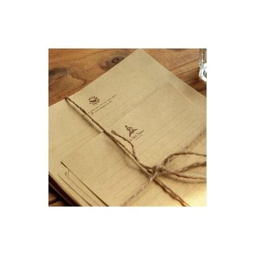 Letter Pad / Paper 10pcs/pack Retro Kraft Stationery Set love letter 21* 15cm Paper notes size 15*12cm free shipping