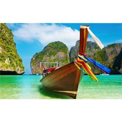 Diamond embroidery mosaic 3D Diy diamond paintings drill rhinestone Hand made needlework By numbers Boat & harbor pictures 7356R