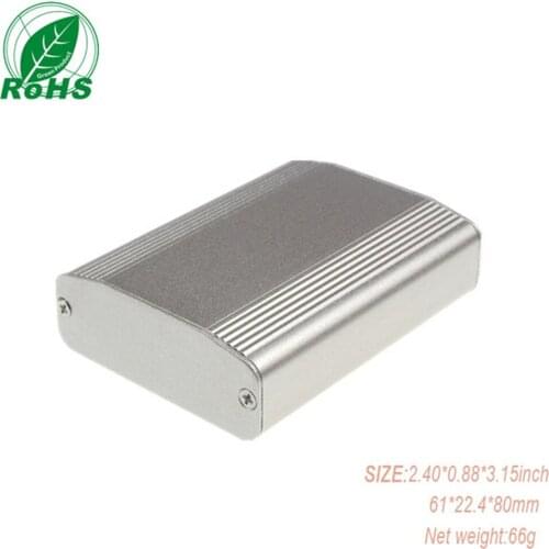 Aluminum Amplifier Electronic Shell Instrument Enclosure 61*22.4*80mm nice shape small case