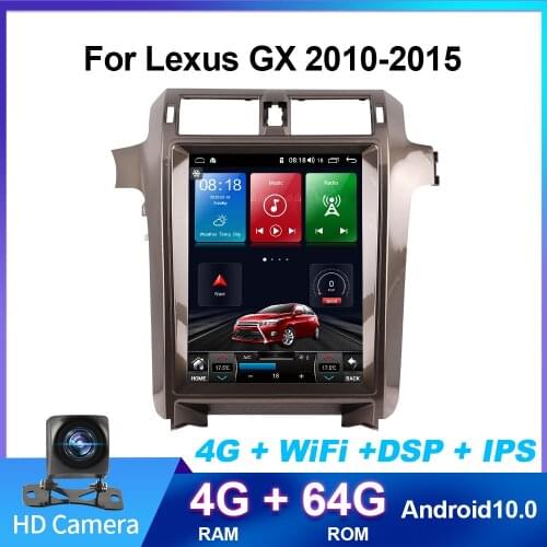 For Lexus GX 2010 -2015 Car Radio Multimedia Video Player Navigation GPS Android No 2din 2 din DVD