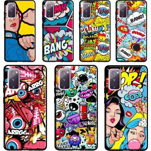Anime Graffiti Sticker Case For Samsung Galaxy S10 S8 S9 Plus S10e Note 9 Note 10 Note 20 S21 Ultra S20 FE Cover