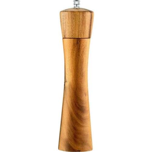 Wood Salt Pepper Grinder Mill - Manual Wooden Salt Grinder Pepper Mill Shakers Refillable with Adjustable Coarseness Ceramic Rot