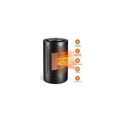 Electric Heater Mini Portable Plug-in Personal Space Warmer for Indoor Heating Camping Any Place Adjustable Thermostat